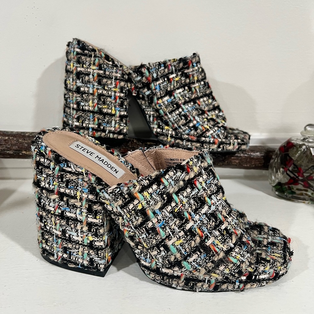 Steve Madden Women's Colorful Tweed Mules